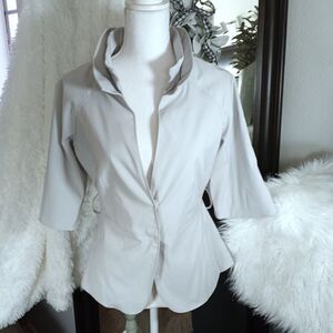 CC COUTURE LIGHT GRAY BLAZER SZ.M/L EUC